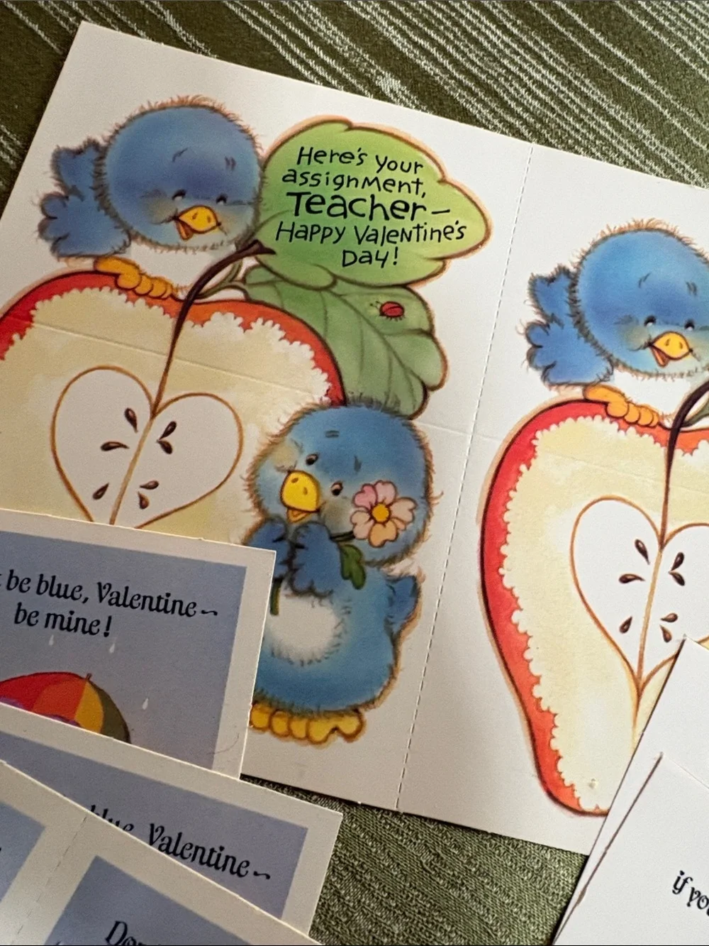 Vintage Care Bears 1980’s Valentine’s Day cards American Greeting envelopes 30